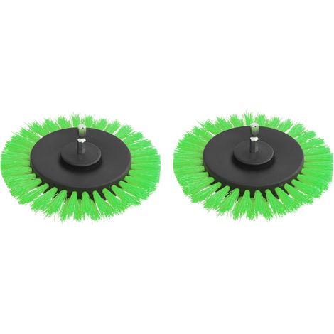 Lot de 2 têtes de brosse pour perceuse électrique de 3,5 pouces pour décoration de tapis (vert) (1/5)
