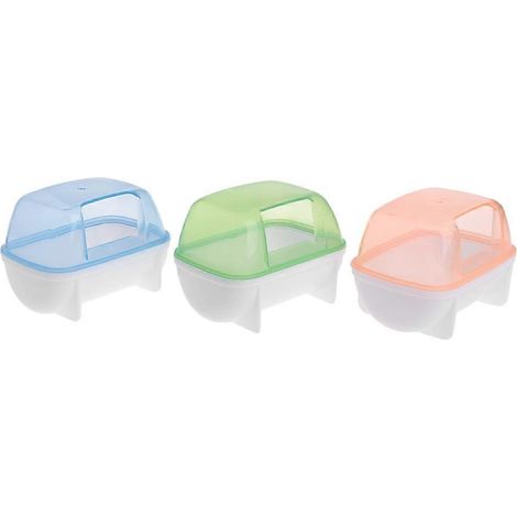 Salle de bain/sauna/bain de sable en plastique pour hamster nain mignon, convenant aux petits animaux tels que les furets, les hérissons et les écureuils. (1/5)