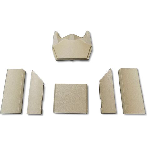 Habillage de foyer pour poêles à cheminée 520T Style de Contura - vermiculite - 6 pièces