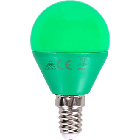 Lampadina Led E14 G45 a sfera 4W Verde Aigostar (1/3)