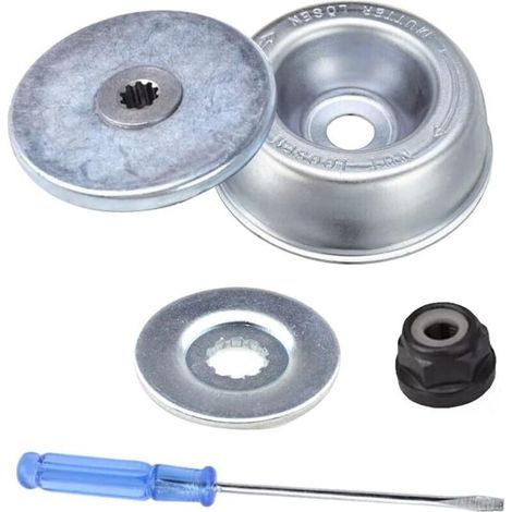 5PCS Kits de Maintenance d'adaptateur de Lame pour Adaptateur Tondeuse à Gazon pour Stihl Rondelle de Butée Plaque de Support écrou de Collier Tournevis pour débroussailleuse de STIHL (1/5)