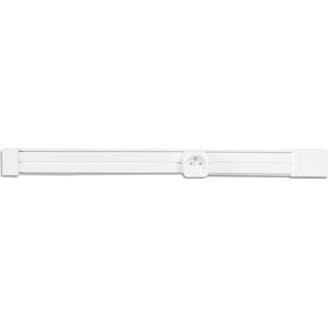 Rail électrique avec prise coulissante 250V – Longueur 1m – Intensité 16A – Indice de protection IP2xD – Installation murale en PVC (1/3)