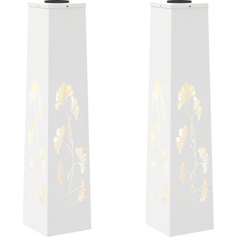 Lumière de chemin LED solaire 2 pcs Blanc Acier laminé à froid (1/5)