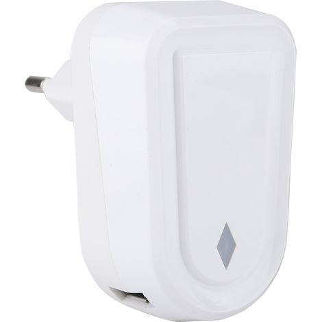 Chargeur Mural USB - Adaptateur Secteur 5V 2.1A Double Port - Prise EU 110-240V - Blanc (1/5)