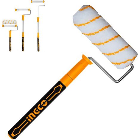 Rullo per pittura in microfibra a pelo medio 23 cm con manico allungabile Ingco HRHT442302T (1/5)