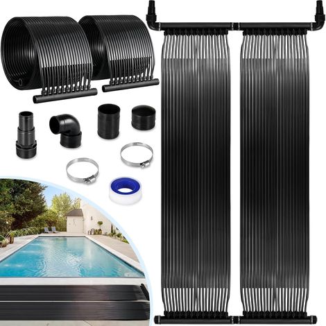 Solarkollektor Poolheizung 600x150cm, Solarheizung Pool, Schwimmbad bis 48000L Wasserinhalt, Solarmatte heizmatte Satz, UV-beständiger Kunststoff, Beliebig Erweiterbar (1/5)