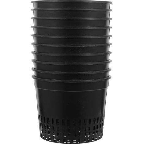 Plastic Hydroponic Basket 10 Pieces 5.12 x 5.12 x 3.94 Inches Seedling Pots for Aquaponics and Soil Cultivation Drainage by Holes for Roots (1/5)