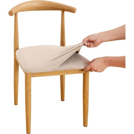 2-Piece Stretch Chair Seat Cover, Removable, Washable, Elastic for a Universal Fit, Decoration for Wedding Bouquets, Hotels, Restaurants (2 PCS, White) (1/5)