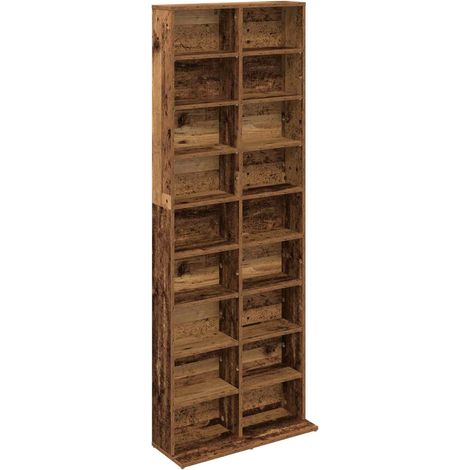 Meuble CD Bois ancien 65 x 23,5 x 175 cm Bois d'ingénierie vidaXL