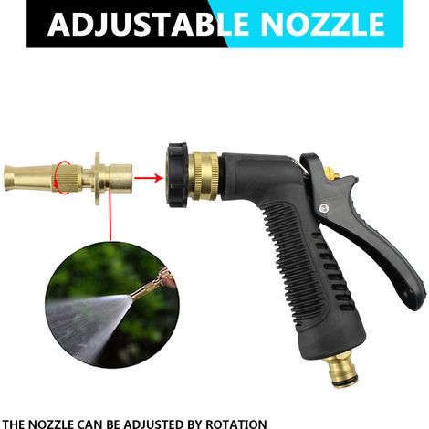 Pistolet à mousse pour lavage de voiture, pulvérisateur réglable, connecteur 3/8/NPT 3/4 avec bouteille de 32oz (1/5)