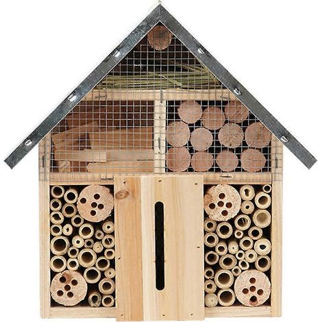 Insektenhaus aus Naturholz für Bienen, Schmetterlinge und Marienkäfer – Gartenunterstand – Dekoration (1/5)