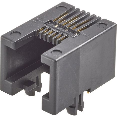 Embase RJ10 femelle FCI 90511-001LF RJ10 embase femelle, verticale Pôle: 4P4C noir 1 pc(s)
