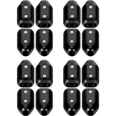 16 pièces 5/8 pouce Rope Pinces grand Réutilisable Rope Pince noir plastique Rope connecteur Pince Adapté pour 11-12mm Nylon Rope (1/5)