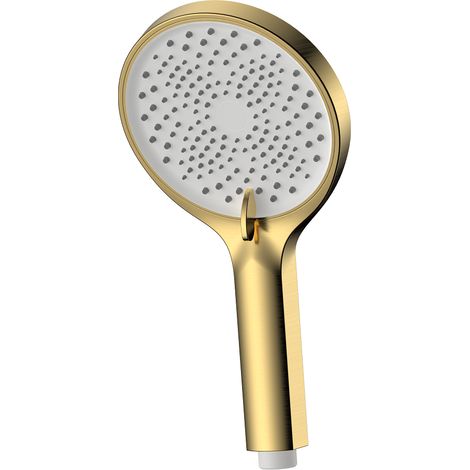 Avapax Pommeau de douche 3 jets - Finition dorée brossée - Trois jets différents - Construction robuste - Résistant à la corrosion (1/2)