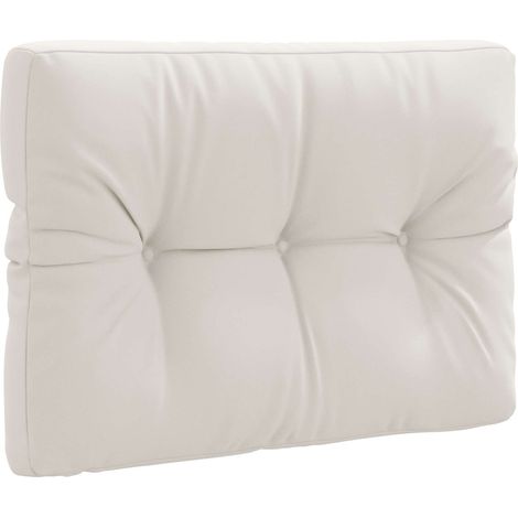 Coussin de dossier pour palette extérieur et intérieur résistant aux UV blanc 70 x 60 x 12 cm (1/5)