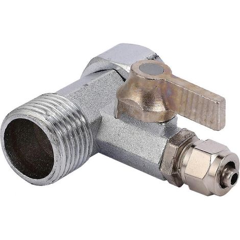 20-facher Umkehrosmose-Wasseranschlussadapter, 1/2 Zoll auf 1/4 Zoll Kugelhahn, Wasserzulauf, Silber (1/5)