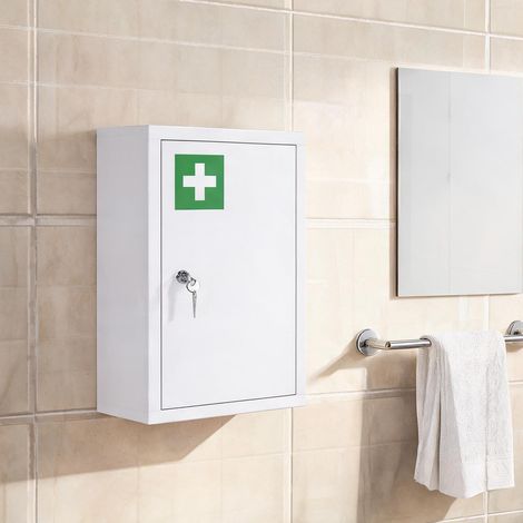 Meuble de salle de bain bianco en acciaio 30 x 14 x 46 cm (1/5)