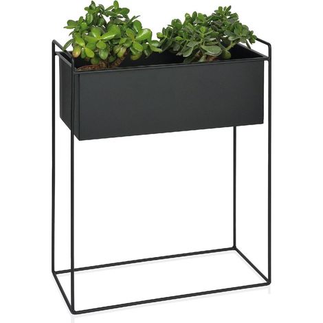 ANDREA HOUSE AX69043 Macetero Metal Negro 51x24x65 CM - ref: AX69043