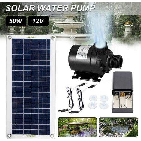 Ultra-silent solar water pump without escalating 800 l/hy 50 W with SubSN motor for decorating garden sources (1/4)