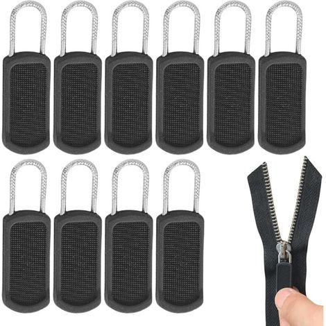 10 Stück Reißverschlussanhänger, Ersatzset für Reißverschlussanhänger für Taschen