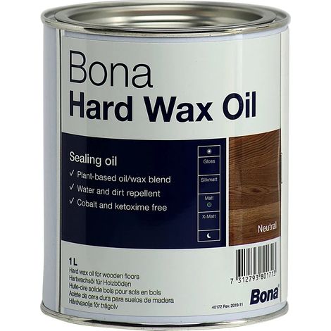 Huile cire dure bois 1 Liter, parquet mat, intérieur (1/5)
