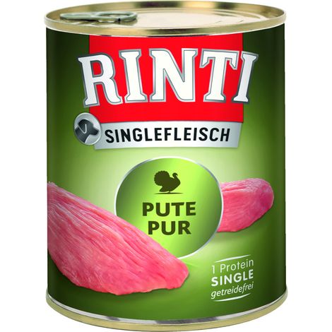 Rinti Singlefleisch Exclusive Hundenassfutter Adult getreidefrei 800 g Pute Nassfutter