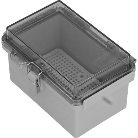 Boîtier électrique IP67 étanche ABS couvercle transparent 100x150x90mm avec plaque fixation Supports connecteurs (1/5)