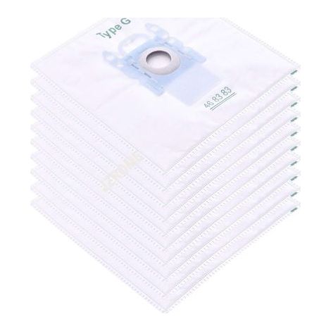 Confezione da 10 sacchetti filtro per Bosch Tipo G/MegaFilt Super Tex BBZ41FG 468383, VBBS600V00, 6000...6999, 32A2, 42A04 (1/5)
