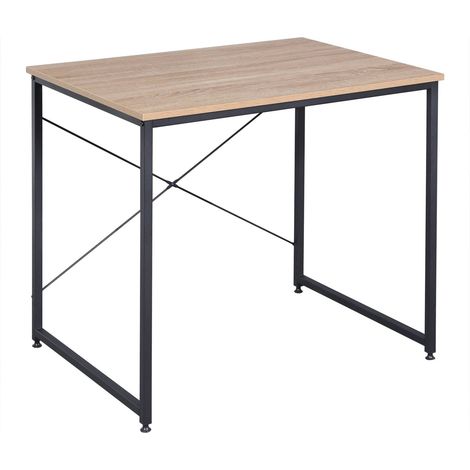 WOLTU Scrivania Computer Tavolo PC Scaffale Moderno per Ufficio Lavoro Studio Legno+nero (1/7)