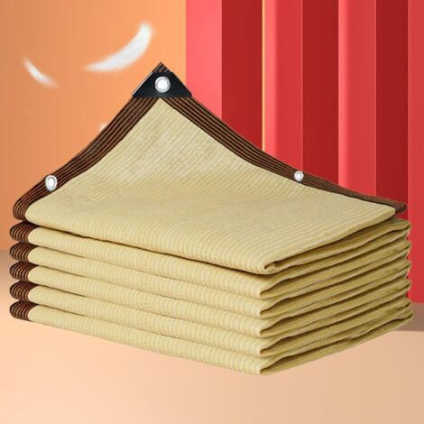 Voile Ombrage 5x4 Filet d'ombrage Extérieur Voile d' ombrage Amenagement Jardin Extérieur L'air Peut circuler vers et vers Le Bas - sans perçage,beige-2x2m (1/5)