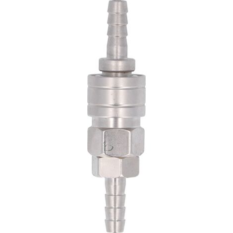Raccord de tuyau pneumatique à connexion rapide autobloquant en acier inoxydable nickelé (queue longue de 8 mm (SH+PH20)) (1/5)