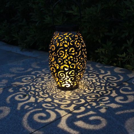 Lanterne Solaire,LED Lampe lanterne extérieure, Etanche IP44, Sans fil Rechargeable pour Garden Patio Courtyard Extérieur [Classe énergétique A+] (1/5)
