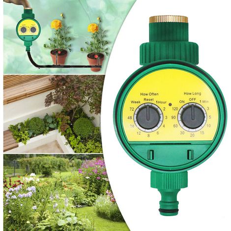 Contrôleur électronique d'irrigation pour robinet de jardin, étanche, minuterie d'arrosage automatique, système de programme d'eau-Chrom (1/5)