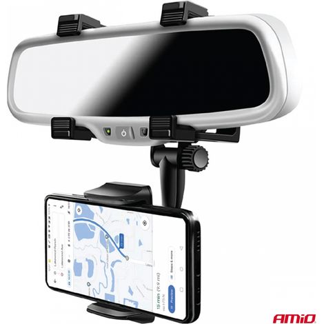 Support de téléphone pour rétroviseur de voiture HOLD-17 AMIO-02612 (1/3)