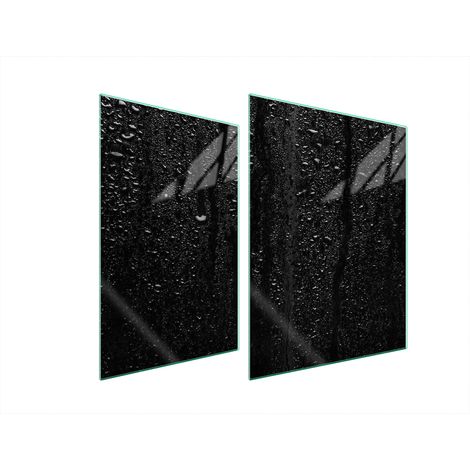 GLASSCHUTZPLATTE FÜR HERD 70x52 SCHWARZ (1/5)