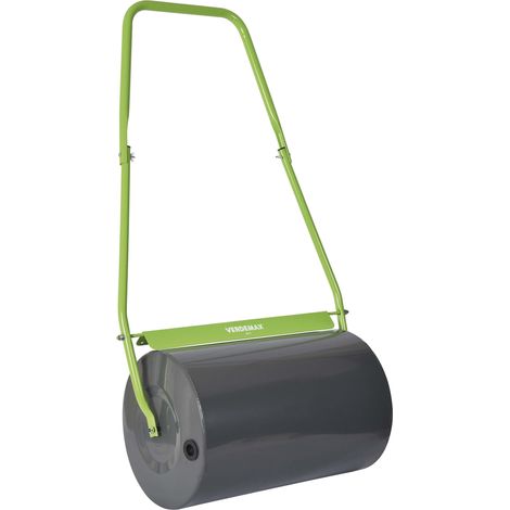 Rullo Compressore per Prato 70Kg in Metallo Ø32x50xH100cm Rama Roller Grigio e Verde