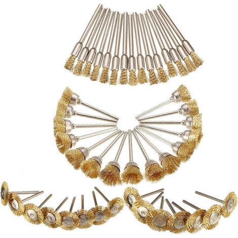 45 brosses métalliques en cuivre pour le ponçage des meuleuses rotatives (1/4)