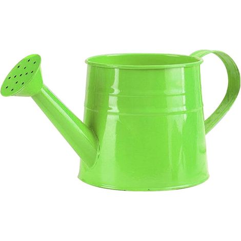Regadera vintage de 1 litro: Acero galvanizado resistente a la corrosión, diseño ligero de chapa de acero para plantas de interior y exterior, para niños y adultos, para el hogar y el jardín (verde). (1/5)