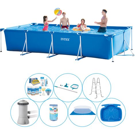 Intex Piscine Tubulaire Rectangulaire - 450x220x84 cm - 7-pièces S20851 (1/5)