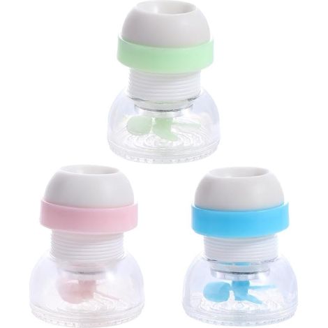 Set mit 3 drehbaren 360°-Wasserfiltern für Leitungswasser – Verstellbarer Wasserhahn-Düsenadapter – Verlängerung für Haushaltswasserhähne (1/4)
