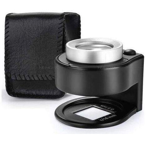 Loupe de bureau portable, instrument d'observation optique et équipement de grossissement, loupe de couleur noire aux dimensions 60 x 52 x 51 mm (1/4)