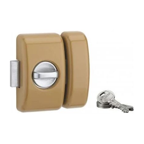 THIRARD Universalschloss mit Knauf, Zylinder mit Zunge HG5 + 3 Schlüssel - Gold - 00080470