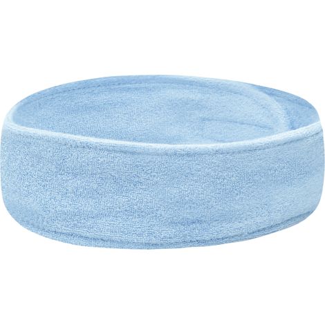 Diadema azul de tela de rizo (1/2)