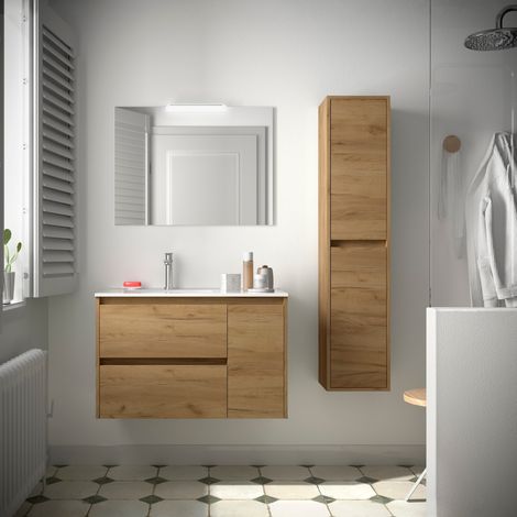Meuble bain suspendu SPLASH 2 tiroirs et coquette