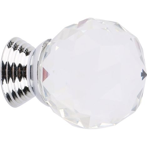 poignée de tiroir/placard en verre cristal transparent en forme de boule de 30 mm (1 pièce) (1/5)