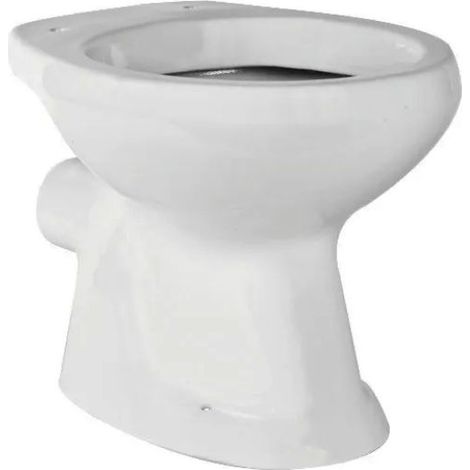 Vaso wc a terra con scarico a parete in ceramica bianca serie tris scarico a parete BARBOTTINA