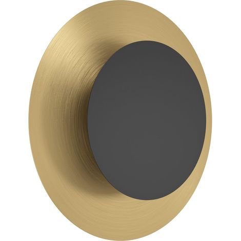 EGLO LED Wandlampe Tocina, Wandleuchte innen mit indirekter Beleuchtung, Wandbeleuchtung für Flur und Wohnzimmer, Metall in Schwarz und Messing-gebürstet, warmweiß (1/3)
