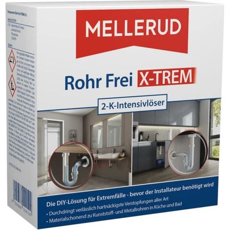 MELLERUD Rohr Frei Xtrem 2-K Intensivlöser, 2x 0,5 Ltr