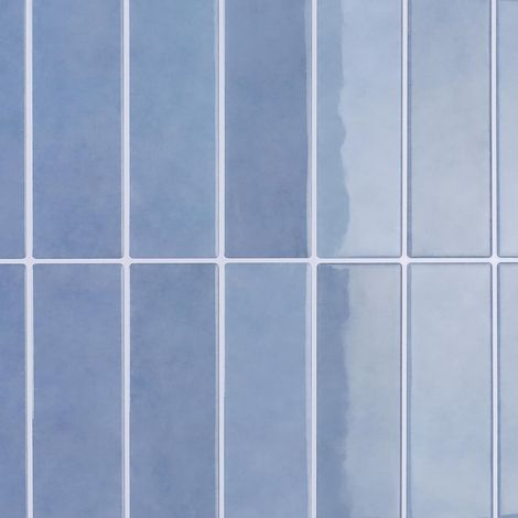 Bleu Carrelage Adhesif Mural Rectangulaire Credence Adhesive pour Cuisine Imperméable 3D Dalle PVC Adhesive Murale Carrelage Adhesif Mural Salle de Bain Cheminee 4 Pièces 30.5cm x 30.5cm (1/5)