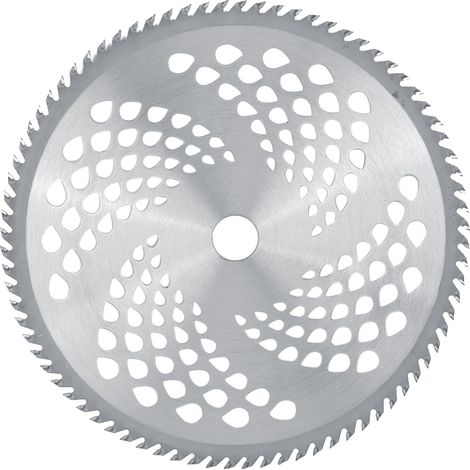 Lame de coupe en acier allié 80 dents, 255 mm de diamètre avec trous, accessoire de remplacement pour débroussailleuse. (1/5)